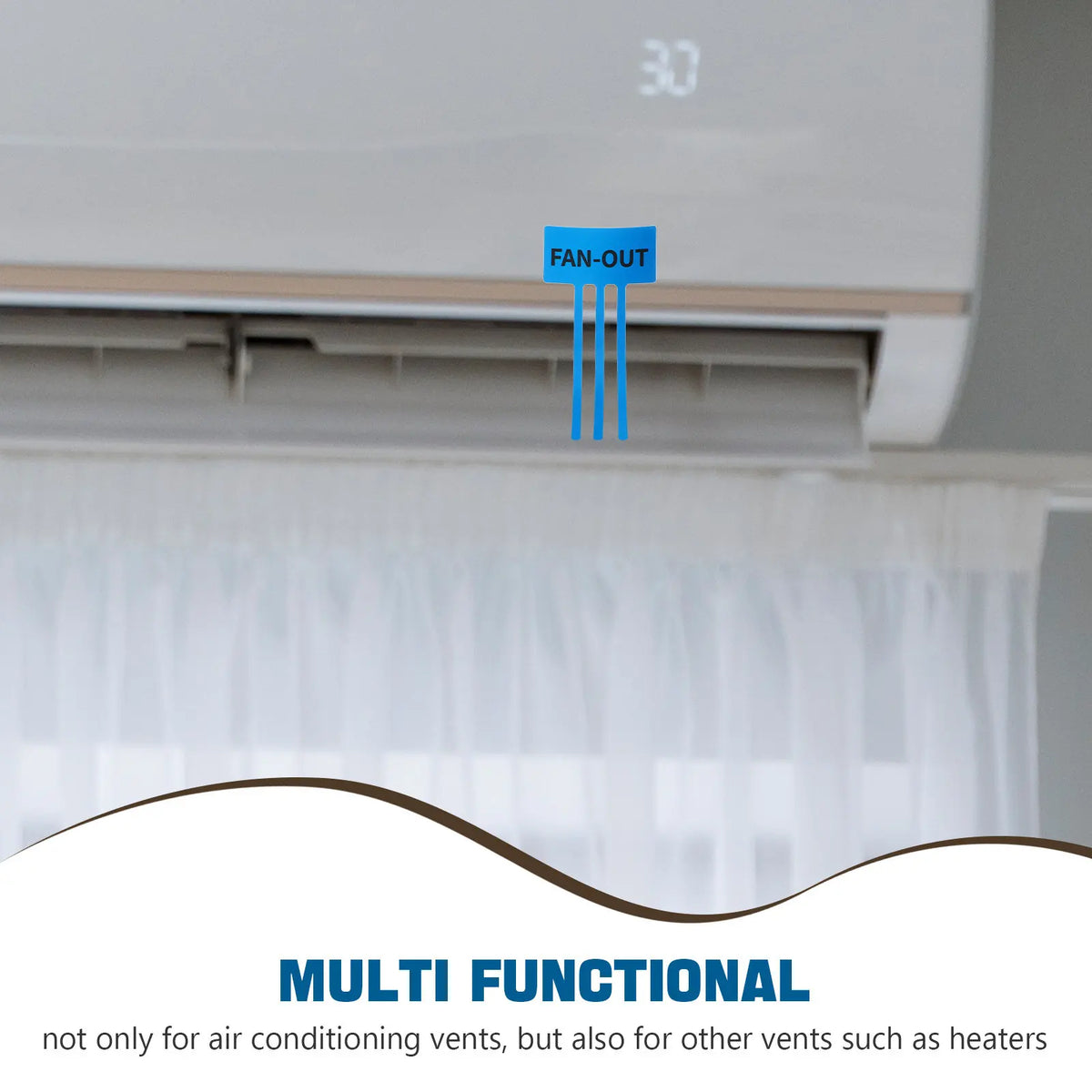AC Airflow Indicating Stickers 10 Sheets – Self-Adhesive Vent Decals HVAC Vent Stickers PLUSH