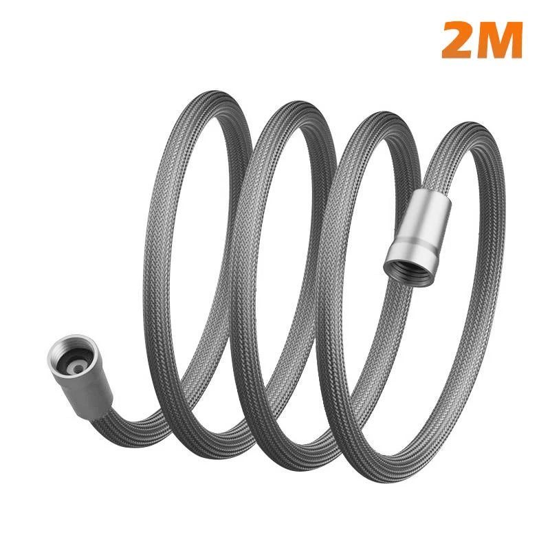 Reinforced High-Pressure Shower Hose 59" Anti-Kink Universal Fit Shower Hose PLUSH 200CM Light gray