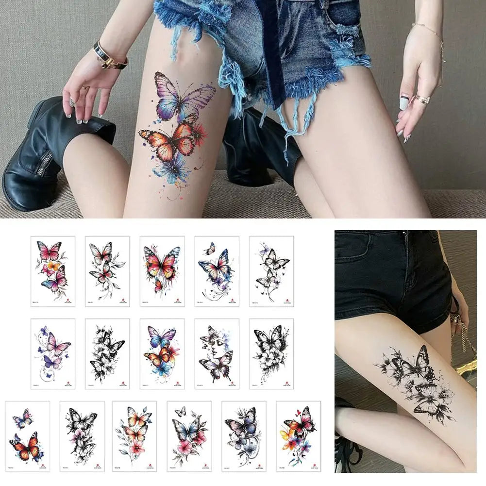 Colorful Butterfly Temporary Tattoo Stickers – Men & Women Temporary Tattoo Sticker PLUSH
