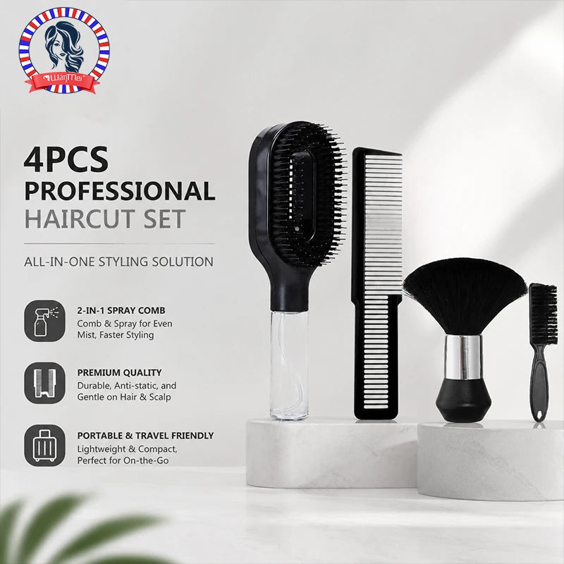 4pcs Professional Spray Comb Set – Hair & Beard Styling Kit Hair Styling Comb Set PLUSH