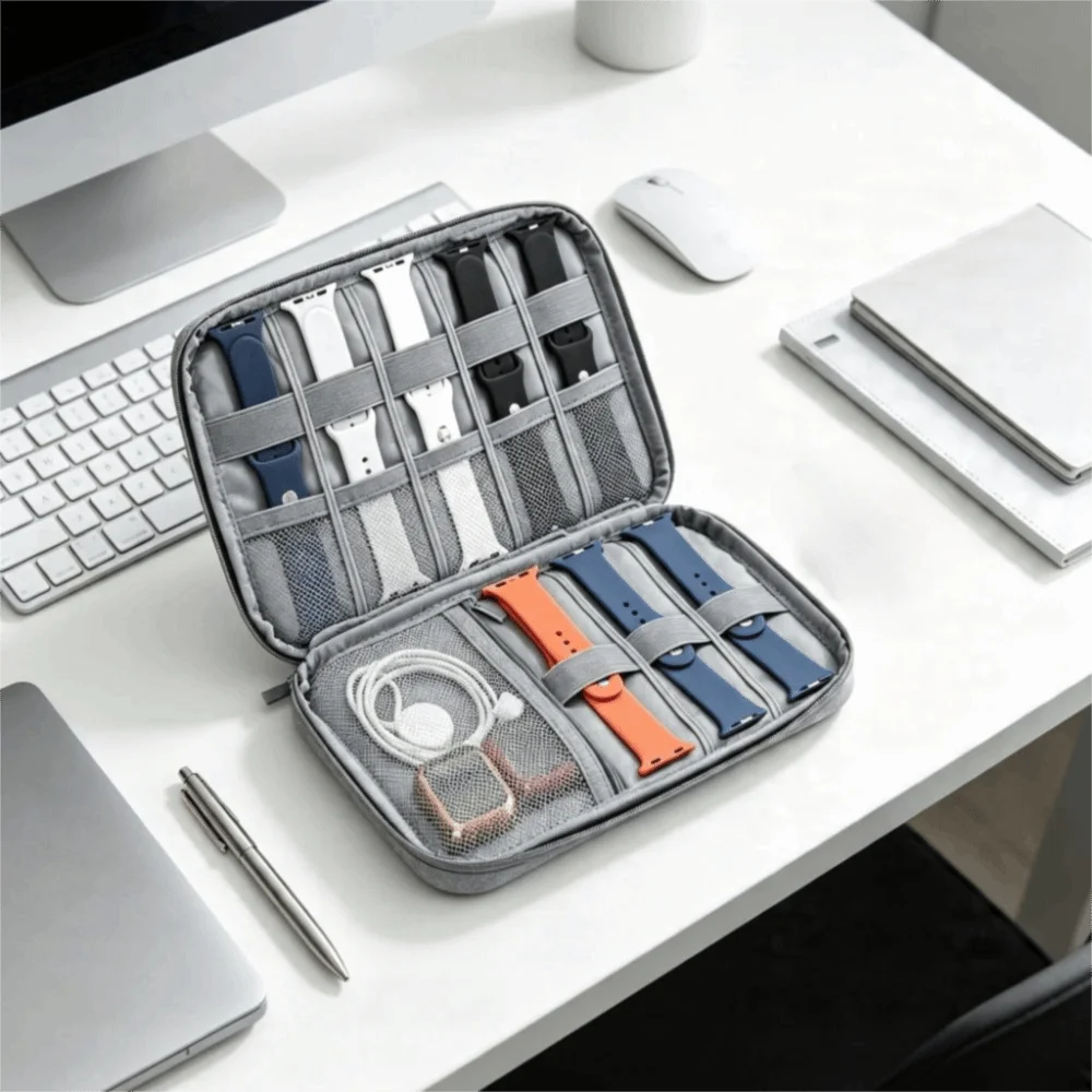 Large Capacity Watchband Storage Box & Cable Organizer Watch Band Organizer PLUSH