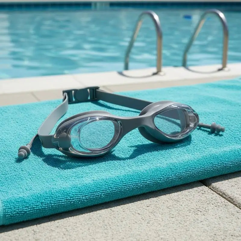 Swimming Goggles with Earplugs – Anti-Fog UV Adult Swim Swimming Goggles PLUSH