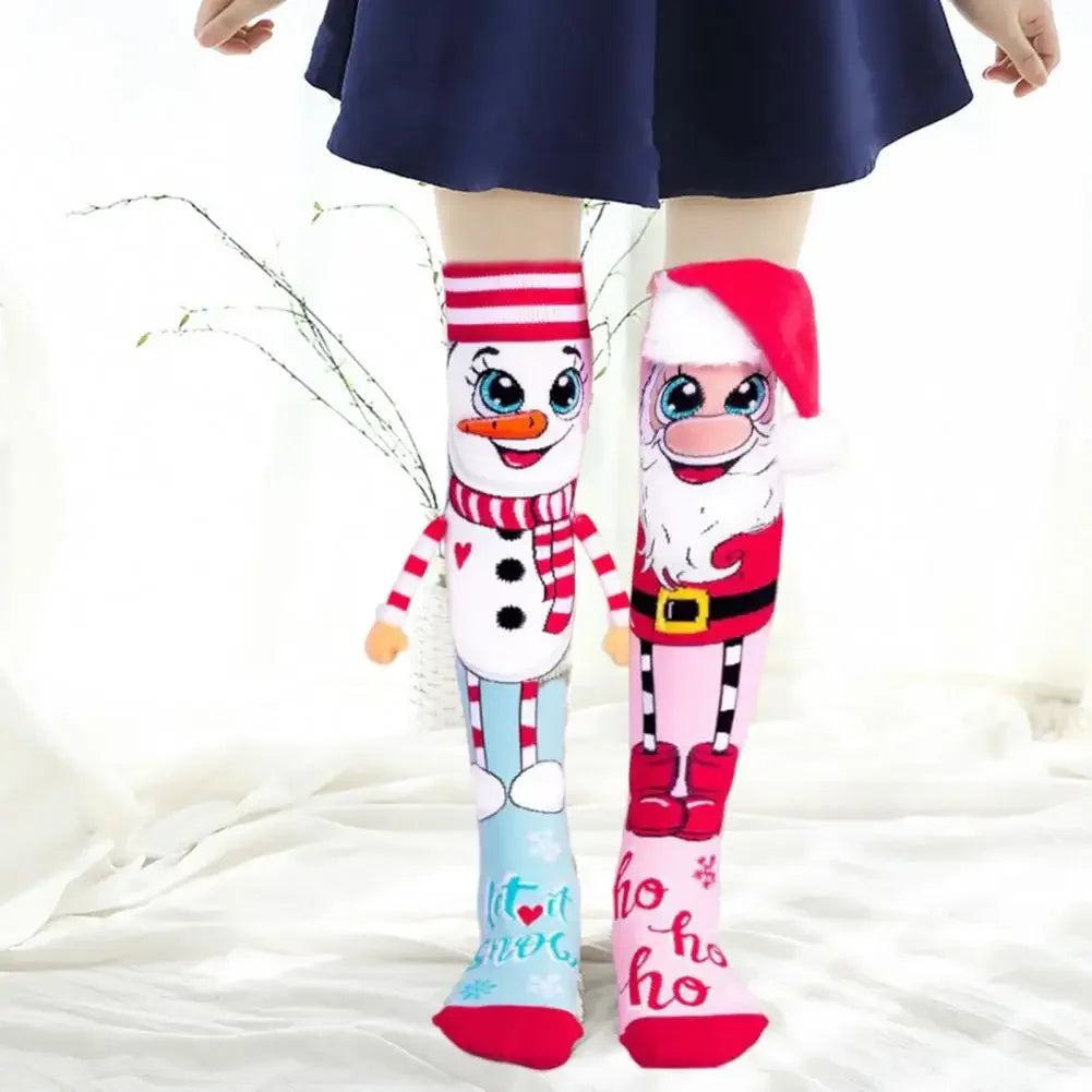 Cartoon Christmas Socks Set – Santa & Snowman Family Gift Holiday Socks Set PLUSH