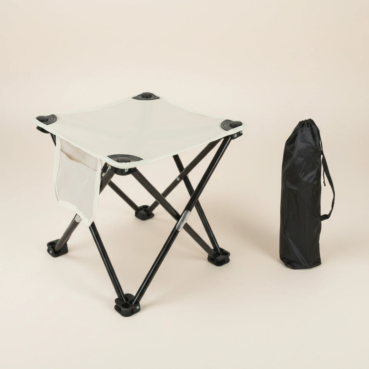 Collapsible Camping Stool with Carry Bag | Outdoor Seat Folding Camp Stool PLUSH