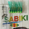 Sabiki Rigs Feather Lures 6pcs Steel String Hooks Set Fishing Hook Rig PLUSH Hook 15