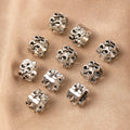 10pc Retro Gold Dreadlock Beads – Hair Braid Cuff Rings Hair Braid Beads PLUSH Silver 10pcs
