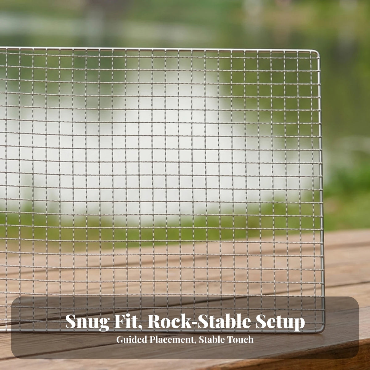Food Grade Stainless Steel Grill Grate – Rectangular Cooking Mesh Grill Cooking Grate PLUSH