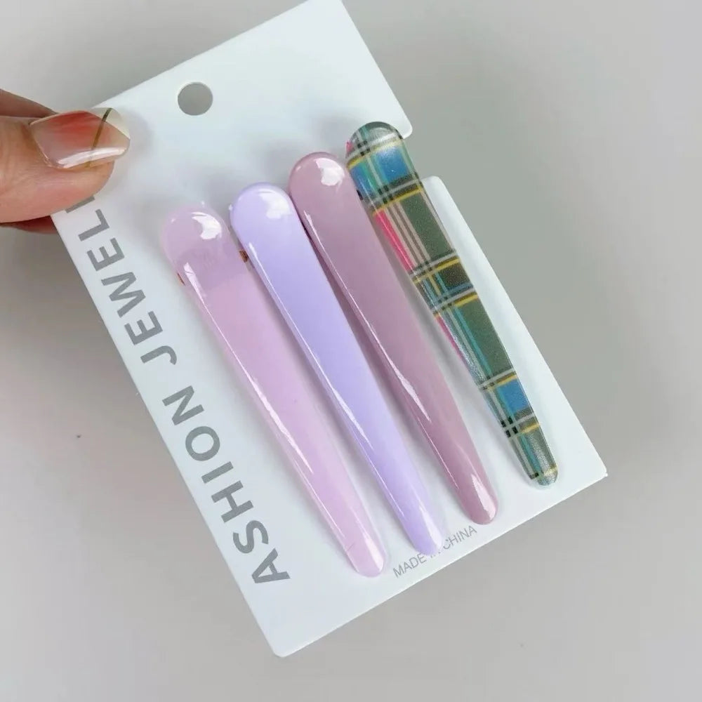 Mermaid Duckbill Hair Clips 4pcs – Side Bangs & Face Wash Duckbill Hair Clips PLUSH