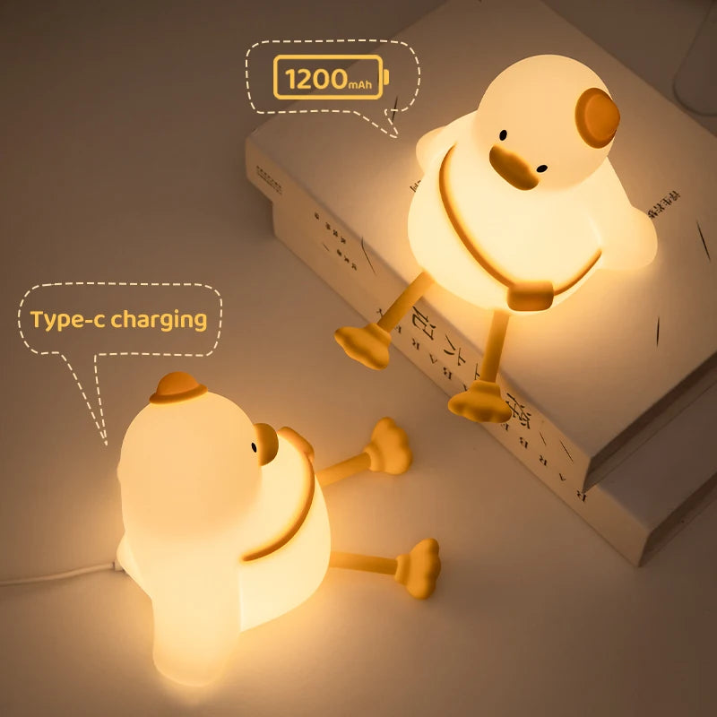 Duck Silicone LED Night Light – Kids Nursery Bedside Lamp | GGBEE LED Night Light PLUSH