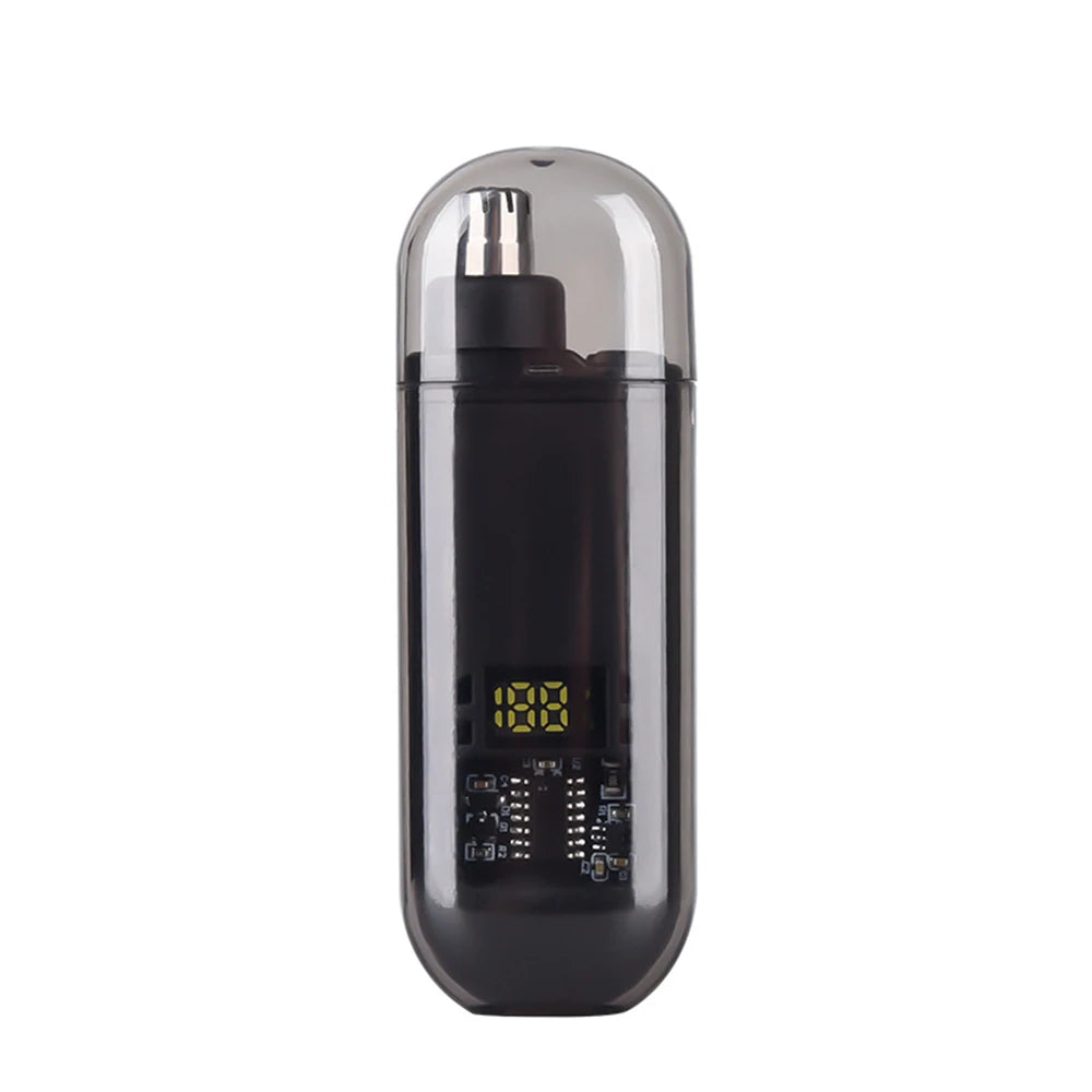 Raugee Mini Electric Nose & Ear Hair Trimmer USB Rechargeable Nose Hair Trimmer PLUSH Black