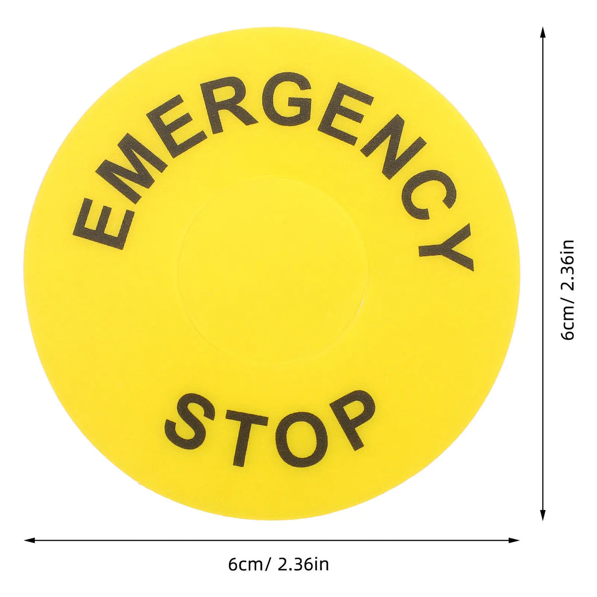6-Pack Emergency Stop Safety Warning Labels – PVC Stickers Safety Warning Labels PLUSH