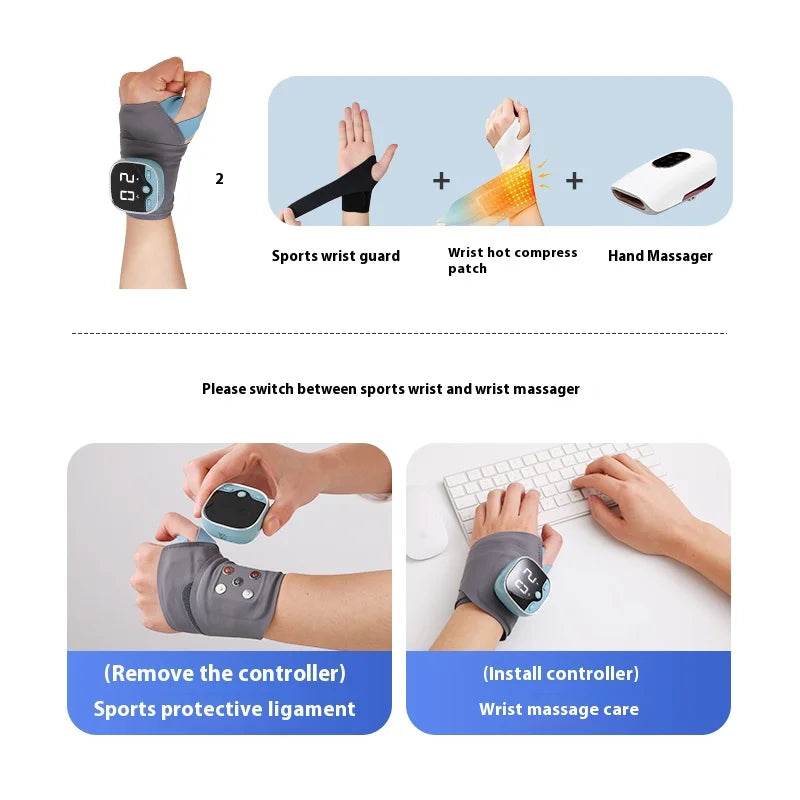 Electric Heating Wrist Massager – 5-Level Heat & Vibration Wrist Massager PLUSH