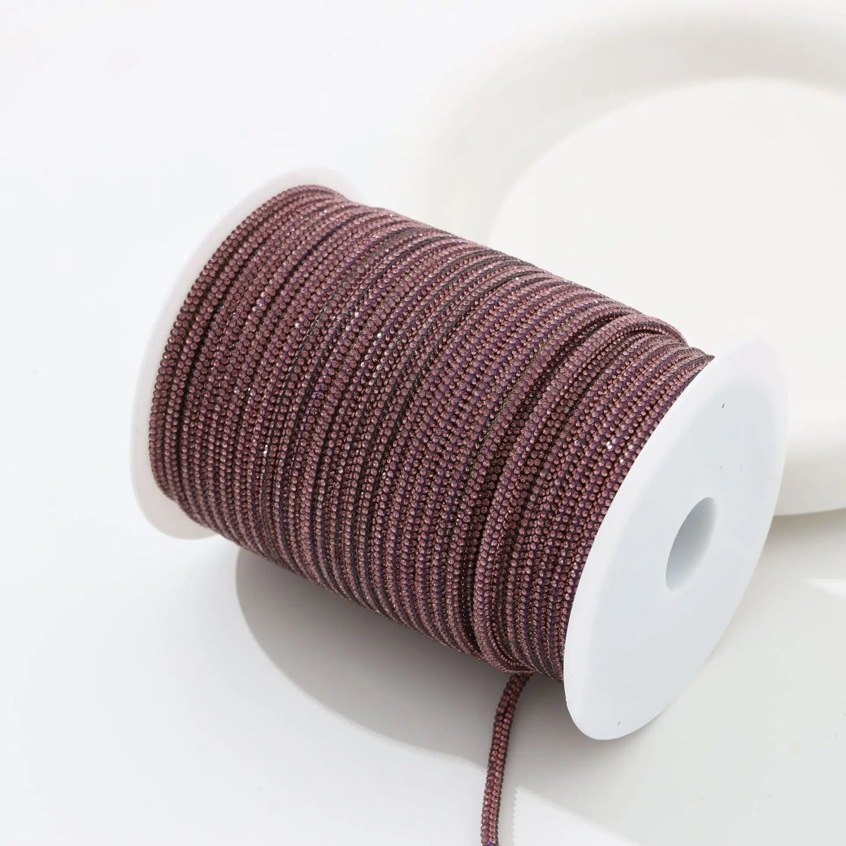 50 Yards 4mm Glass Rhinestone Rope Crystal Cord Trim – DIY Rhinestone Cord Trim PLUSH Deep Purple 4mm 50yards