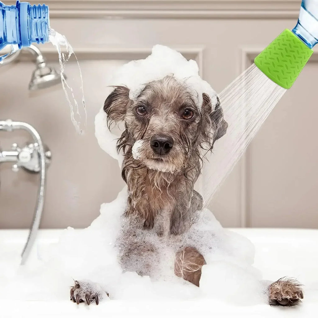 Portable Silicone Shower Head Bottle Attachment – Dogs & Kids Portable Shower Attachment PLUSH