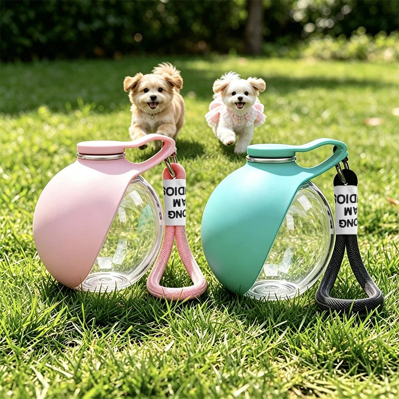Stainless Steel Pet Water Bottle with Foldable Bowl for Dogs Pet Water Bottle PLUSH