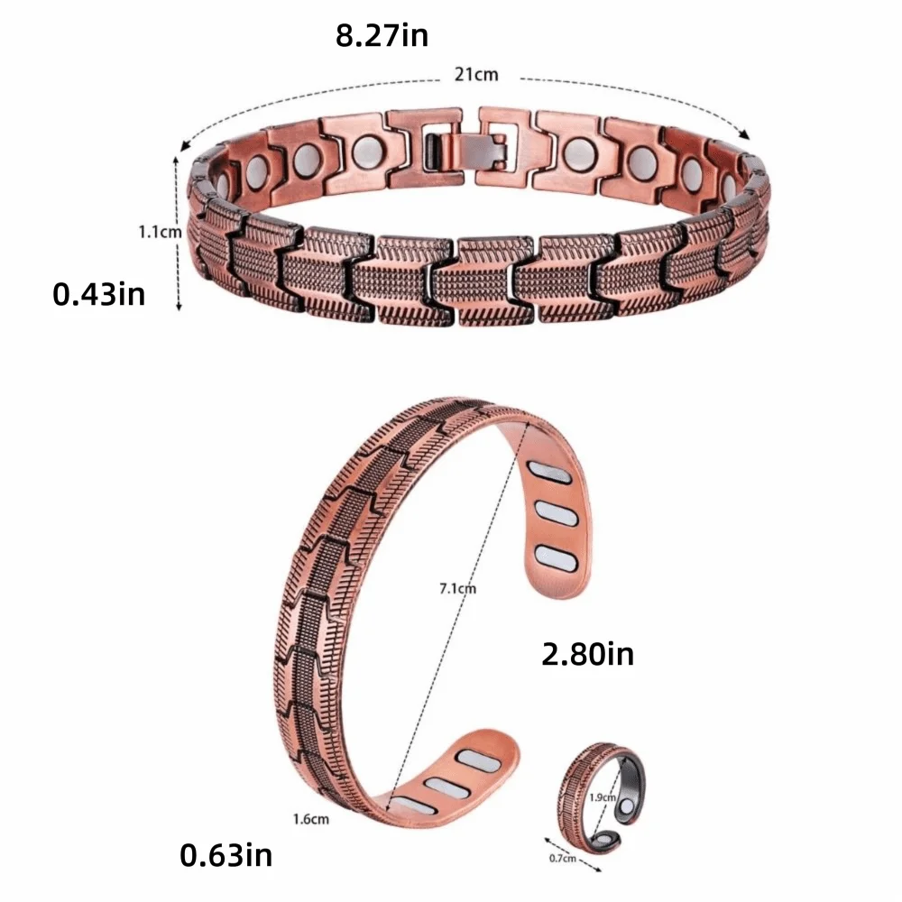 Zinc Alloy Magnetic Cuff Bracelet – Vintage Wheel Unisex Magnetic Cuff Bracelet PLUSH