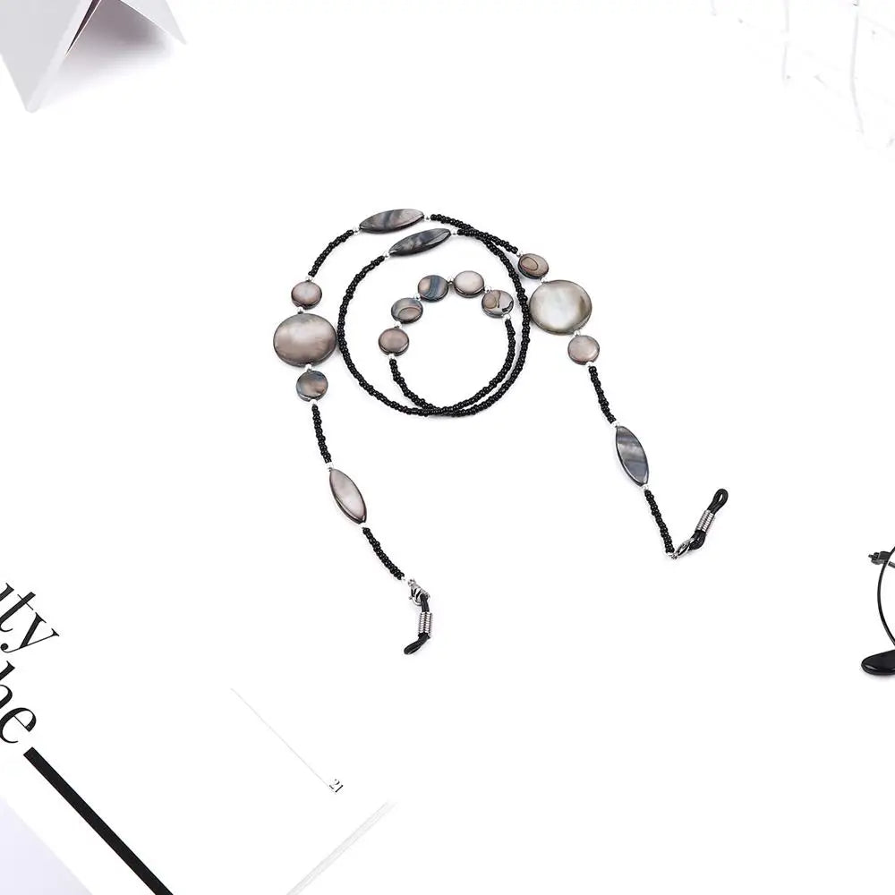 Shell & Glass Bead Eyeglass Chain – Beaded Sunglasses Lanyard Eyeglass Chain PLUSH