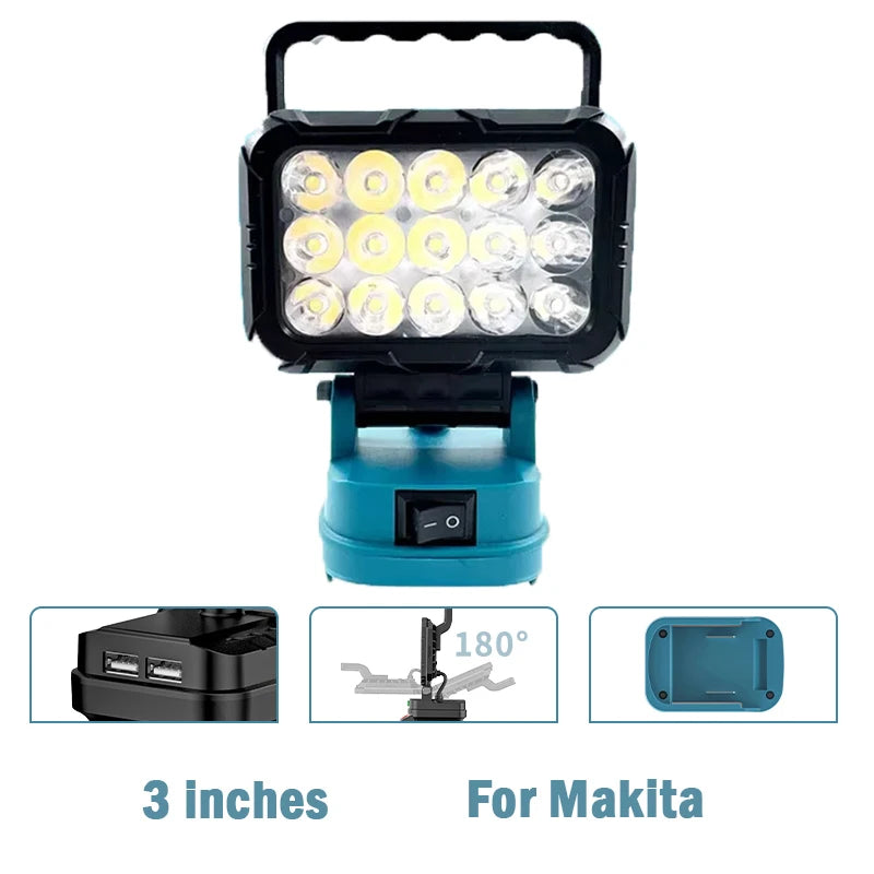 ZWINCKY LED Work Light for Makita 18V Battery – Dual USB LED Work Light PLUSH 3 inch China Mainland