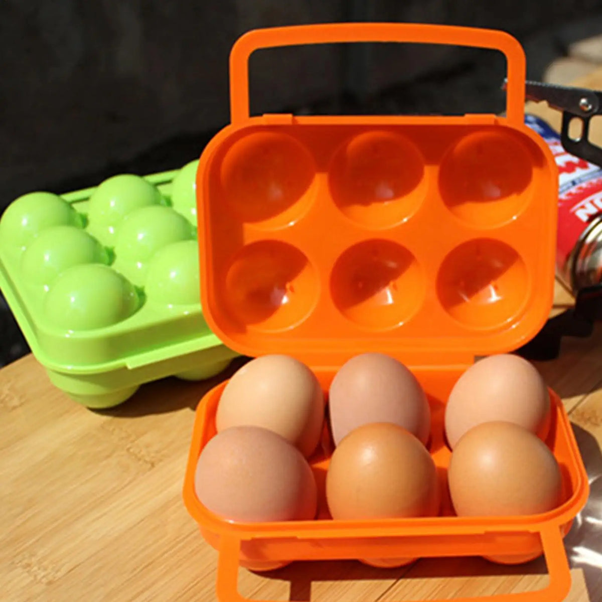 Camping Egg Holder Case – 2/4/6/12 Grid Portable Storage Box Egg Storage Container PLUSH