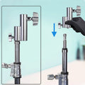 Chrome Dual-End Studio Lighting Adapter with Thumbscrews Studio Lighting Adapter PLUSH Af-h2816