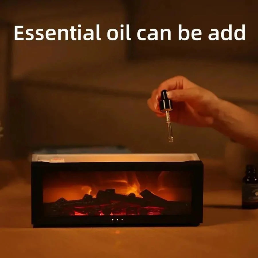 USB Fireplace Humidifier – Color Lights, Remote & Auto Shutoff Desktop Humidifier PLUSH