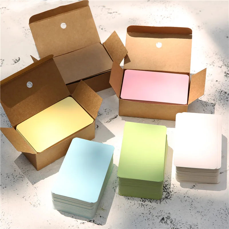 100 Blank Kraft Paper Cards – Flashcards, Gift Tags & Notes Blank Paper Cards PLUSH