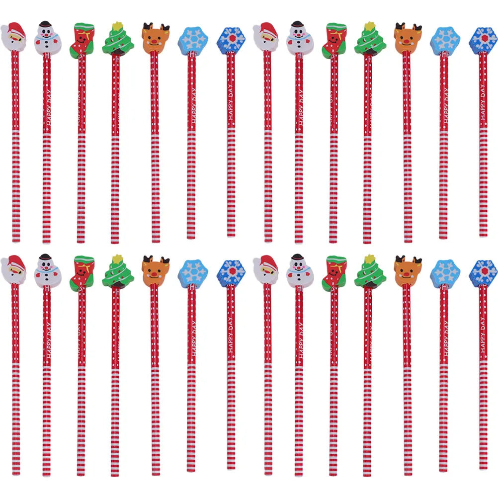 40pcs Holiday HB Pencils with Erasers – Halloween & Christmas Holiday Pencil Set PLUSH