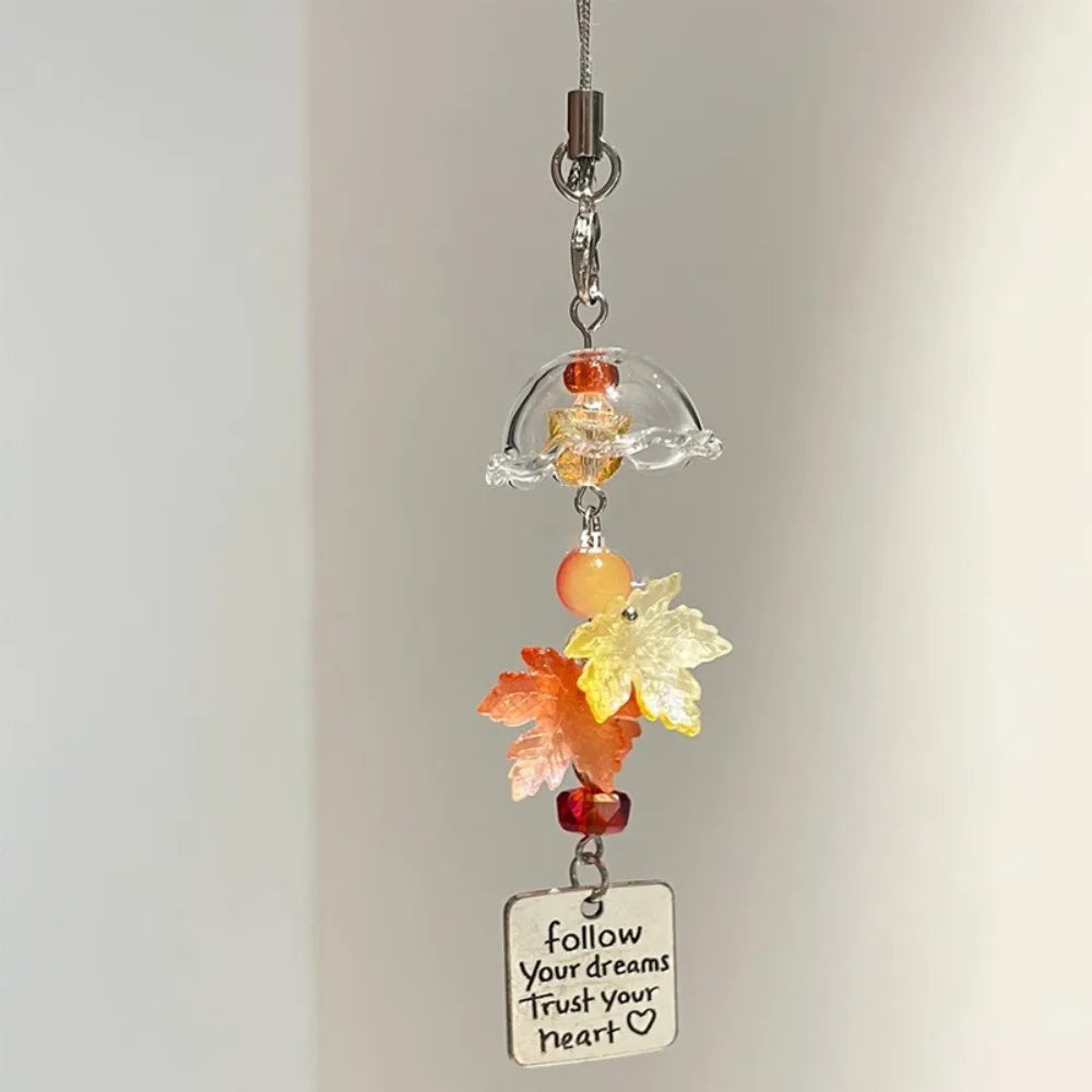 Star Wishing Bottle Wind Chime Keychain – Bag & Phone Charm Decorative Keychain Charm PLUSH Style 2