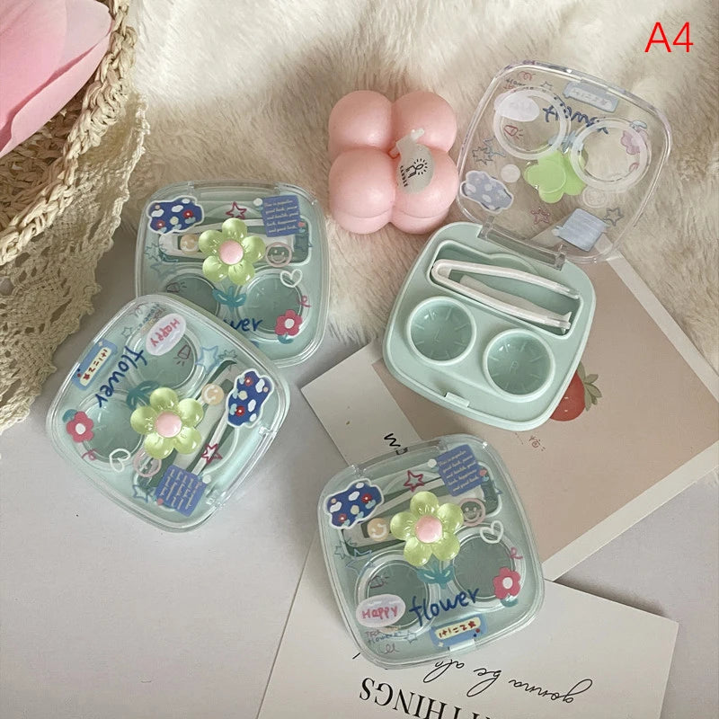 Butterfly Contact Lens Case with Mirror & Tweezers | Portable Contact Lens Case PLUSH style 9