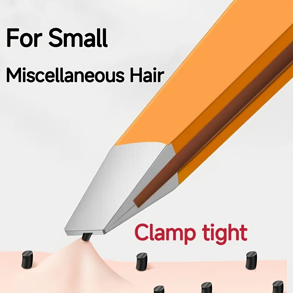 Ouriner Stainless Steel Slant Tip Precision Eyebrow Tweezers Precision Tweezers PLUSH