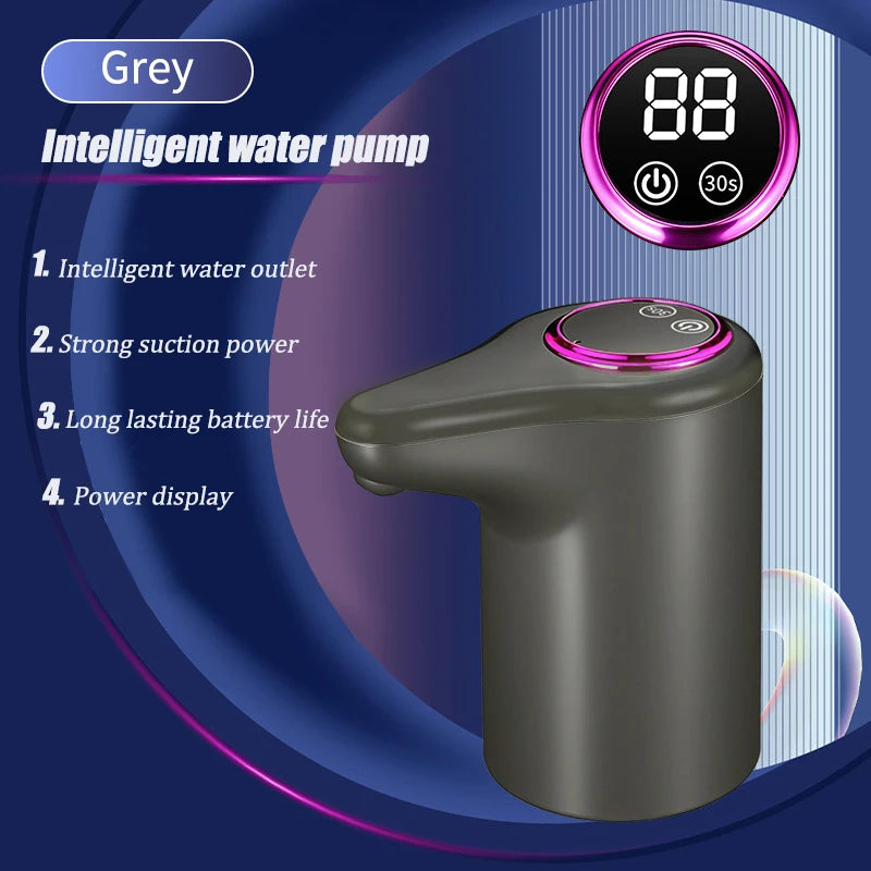 USB Rechargeable Portable Electric Water Dispenser Pump Water Dispenser Pump PLUSH Light Grey