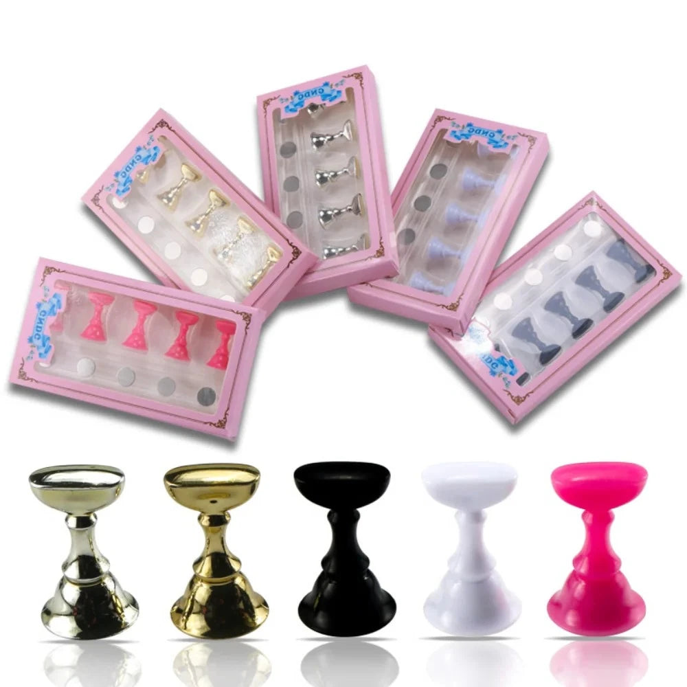 Nail Art Practice Display Stand – Chessboard Magnetic Tips Set Nail Art Display Stand PLUSH Random 5Pcs Set