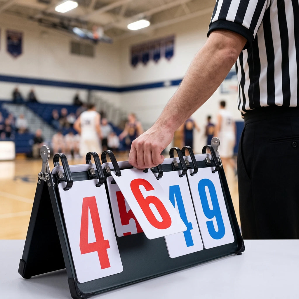 Manual Flip Scoreboard – Portable Tabletop Score Keeper Flip Scoreboard PLUSH