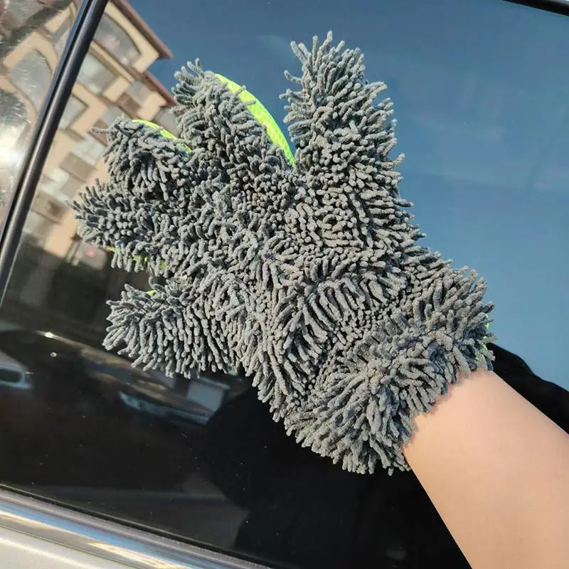 Microfiber Car Wash Gloves 1-2 Pack – Vehicle Detailing Mitt Car Wash Gloves PLUSH