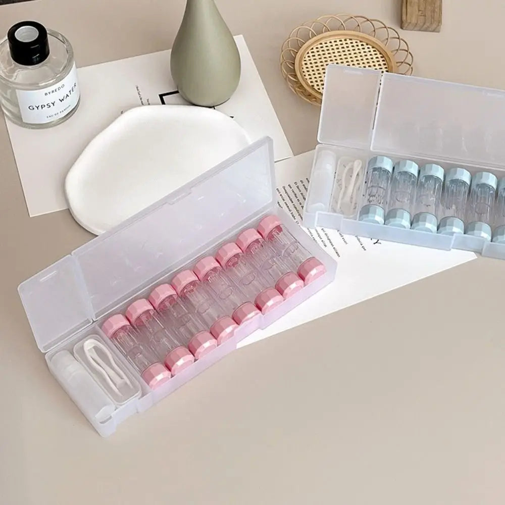 8 Pairs Contact Lens Case Set – 7 Colors, RGP Storage Contact Lens Case PLUSH