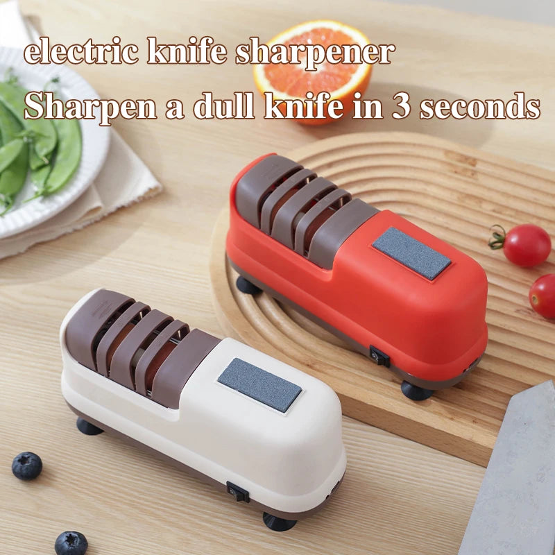 Electric Knife Sharpener – Automatic Multi-Function Kitchen Tool Electric Knife Sharpener PLUSH