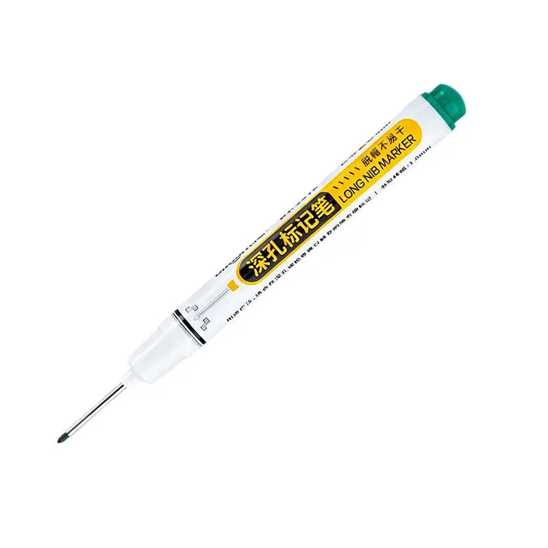 Deep Hole Marker Pens – Waterproof Long Nib Construction Pen Deep Hole Marker PLUSH green