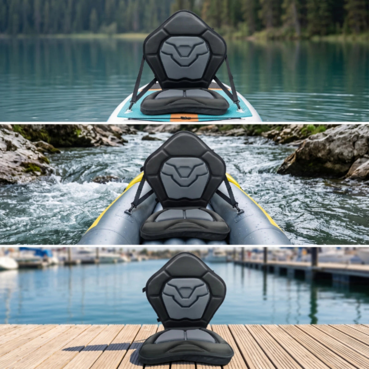 Adjustable Kayak Seat with High Backrest – Ergonomic Support Kayak Seat PLUSH Default Title