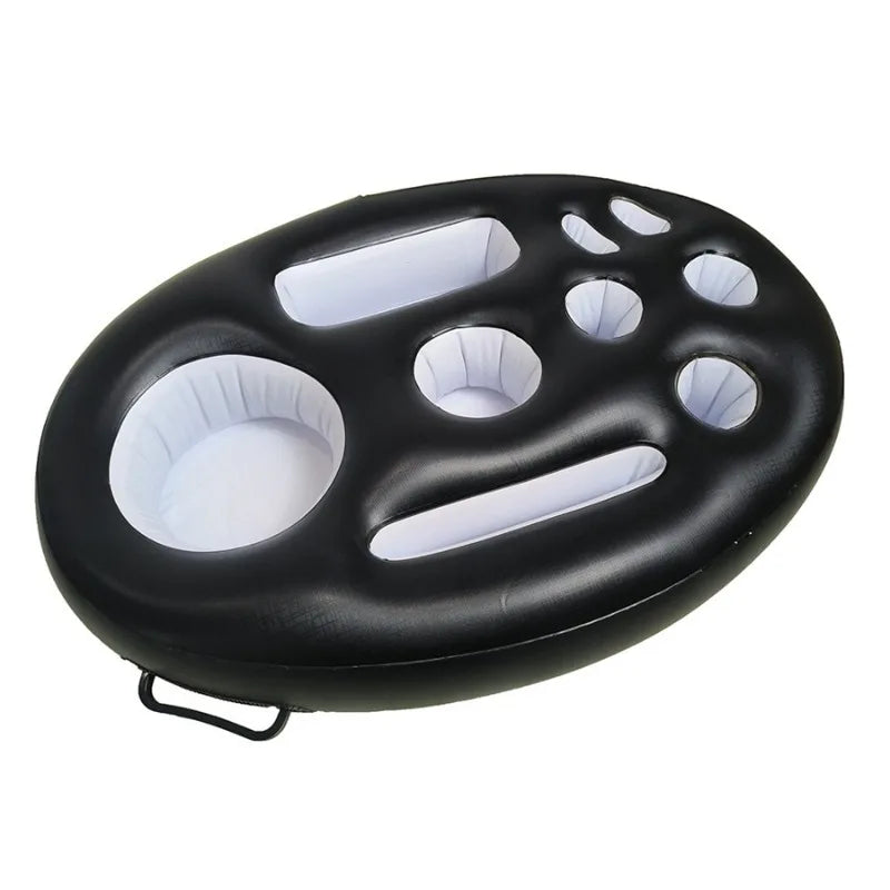 Inflatable Floating Pool Drink Cooler with Cup Trays – PVC Inflatable Pool Float PLUSH
