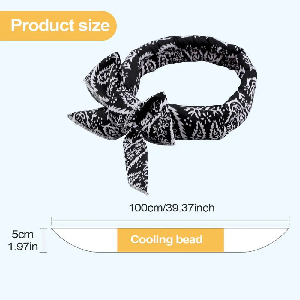 Pet Cooling Bandana Scarf for Dogs & Cats – Reusable Pet Cooling Bandana PLUSH Black