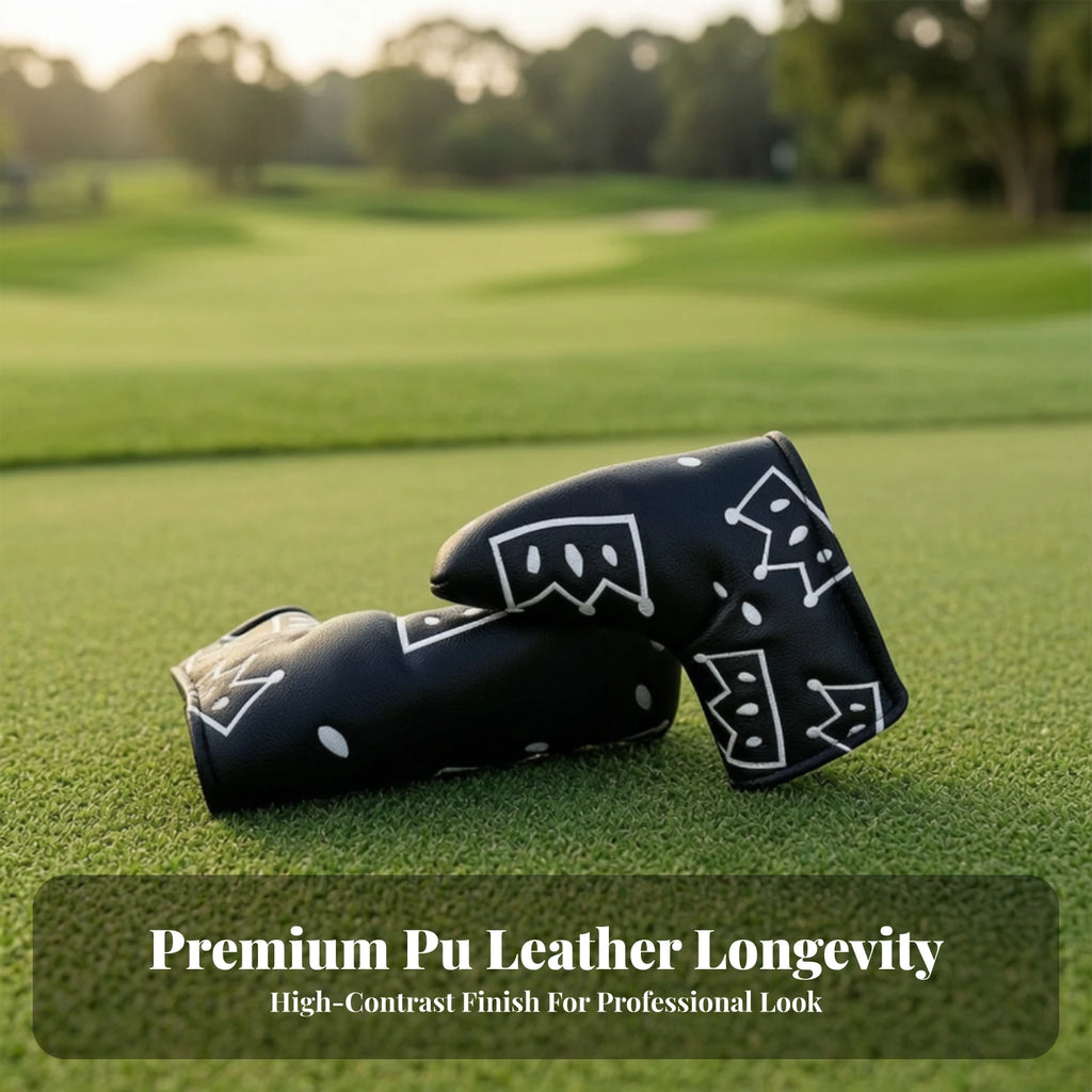 Premium PU Leather Golf Putter Headcover – Soft Lined Cover Golf Putter Headcover PLUSH