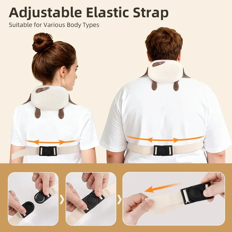 Wireless Rechargeable Shoulder & Neck Massage Shawl | PLUSH Neck Shoulder Massager PLUSH