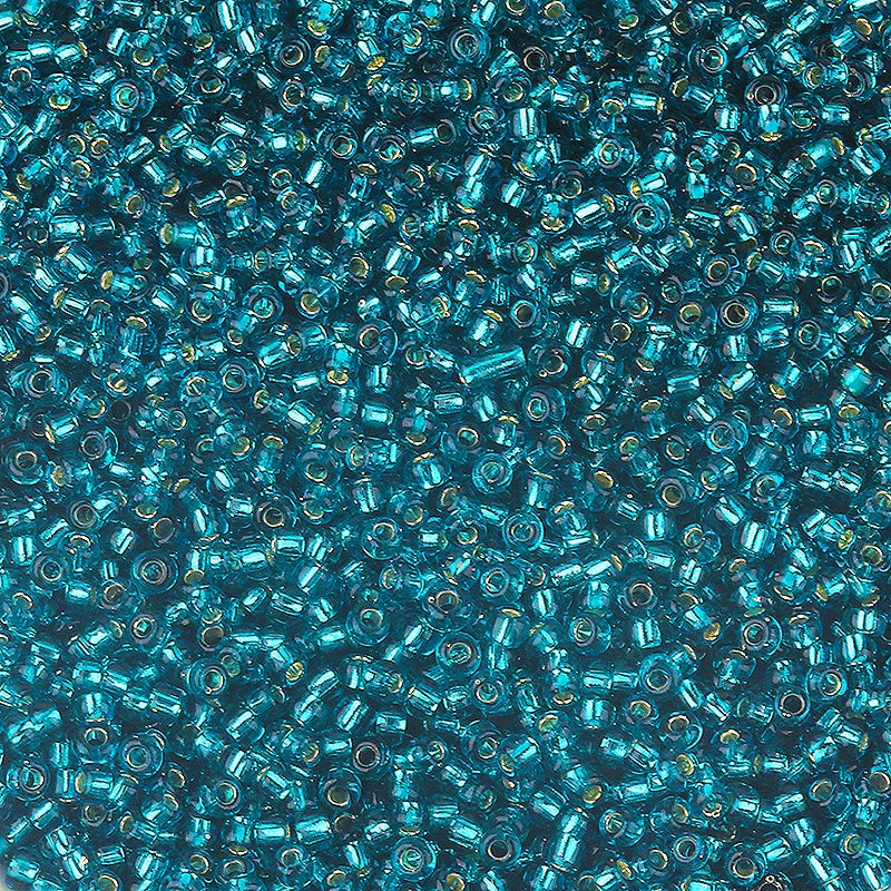 Silver Filled Glass Tube Seed Beads 10g – DIY Jewelry Making Glass Seed Beads PLUSH peacock blue