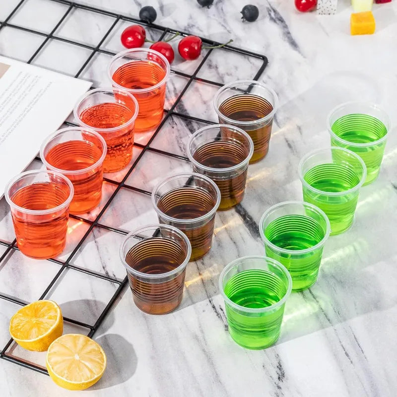 50/100pcs 4.5oz Disposable Plastic Cups for Parties & Picnics Disposable Drink Cups PLUSH
