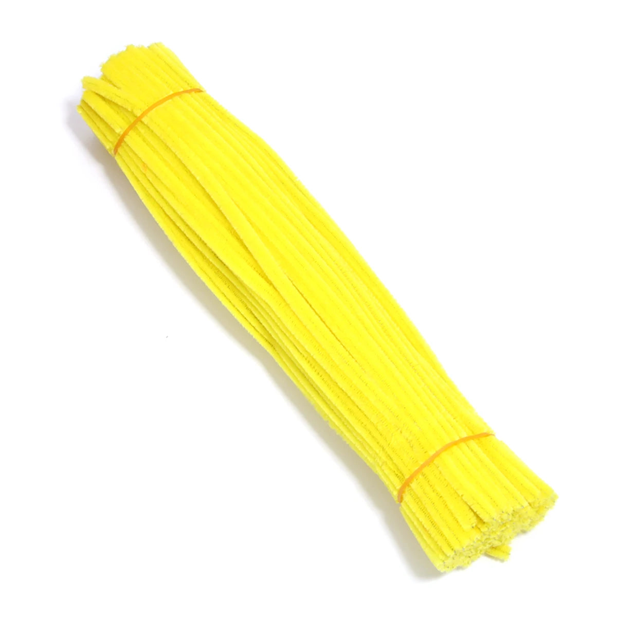 100pcs Chenille Pipe Cleaners – DIY Crafts & Jewelry Making Craft Wire Supplies PLUSH yellow 30cm