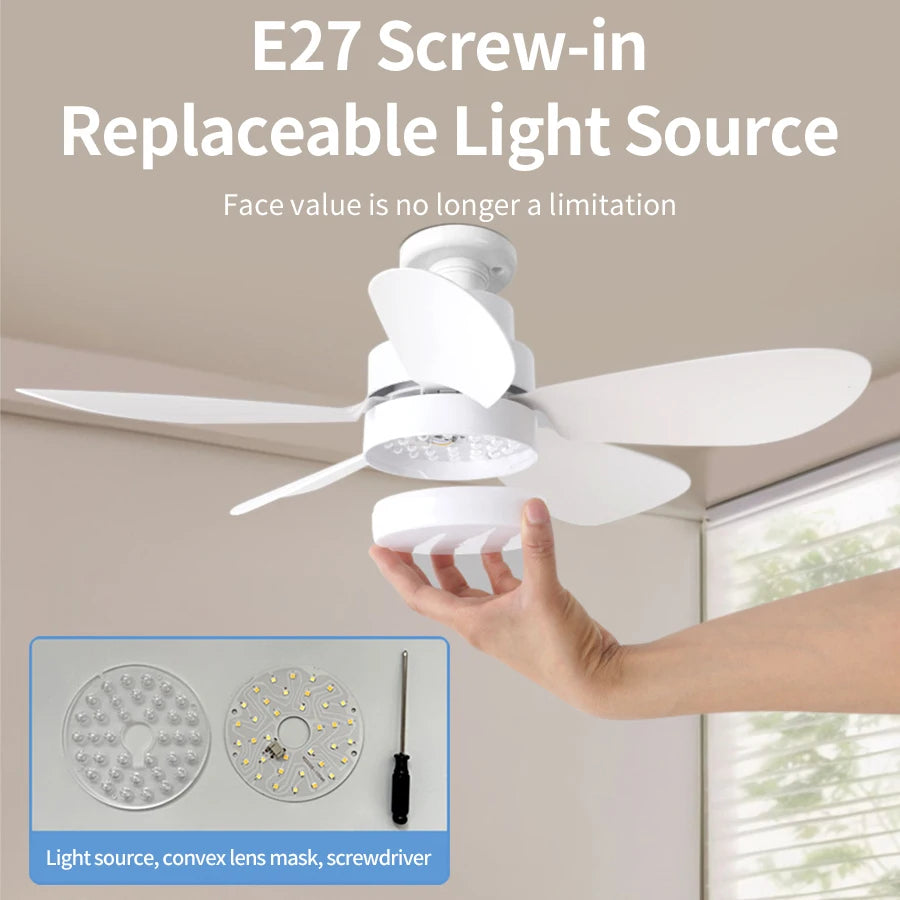 40W LED Ceiling Fan Light E27 | Dimmable & Remote Control LED Ceiling Fan Light PLUSH