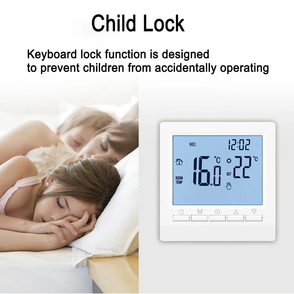 Smart Programmable Thermostat – Gas Boiler & Floor Heating Programmable Thermostat PLUSH