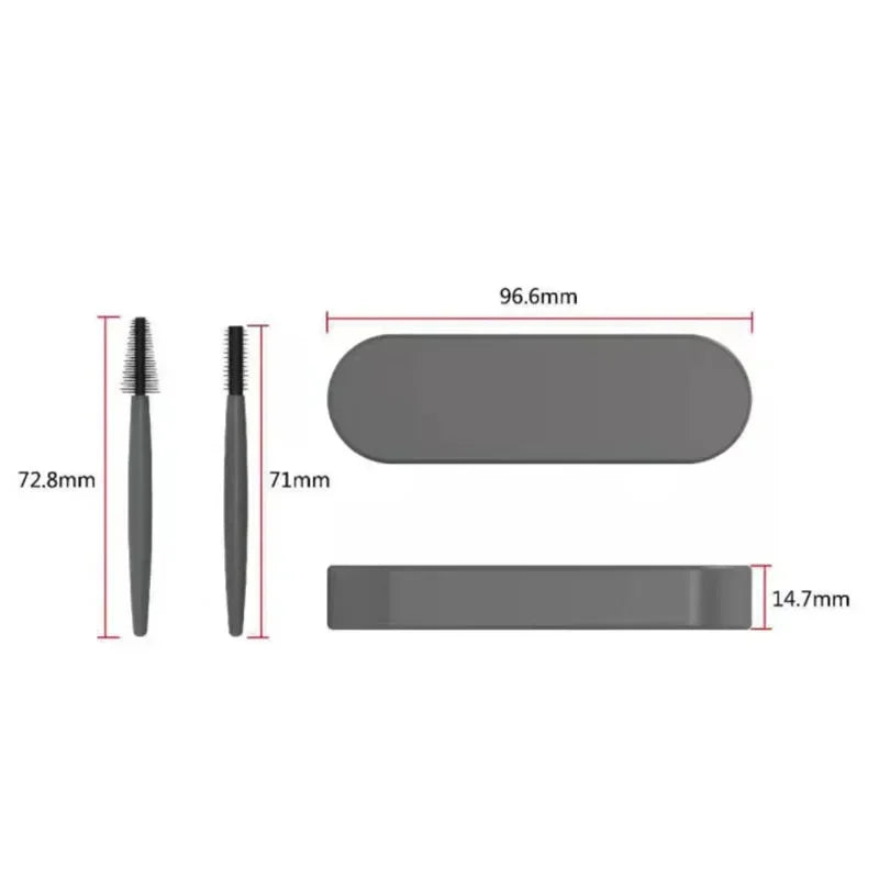Reusable Silicone Eyelash & Eyebrow Brush Set + Storage Box Eyelash Brush Set PLUSH