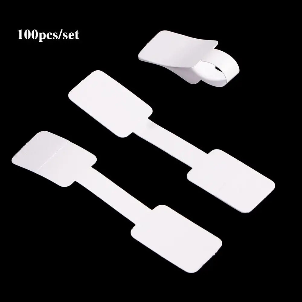 100pcs Jewelry Price Tag Stickers – Ring & Necklace Labels Jewelry Price Tags PLUSH white