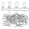 10pcs Zinc Alloy Swivel Snap Hook Lobster Clasp DIY Hardware Swivel Snap Hooks PLUSH Rhodium 20.5x42mm